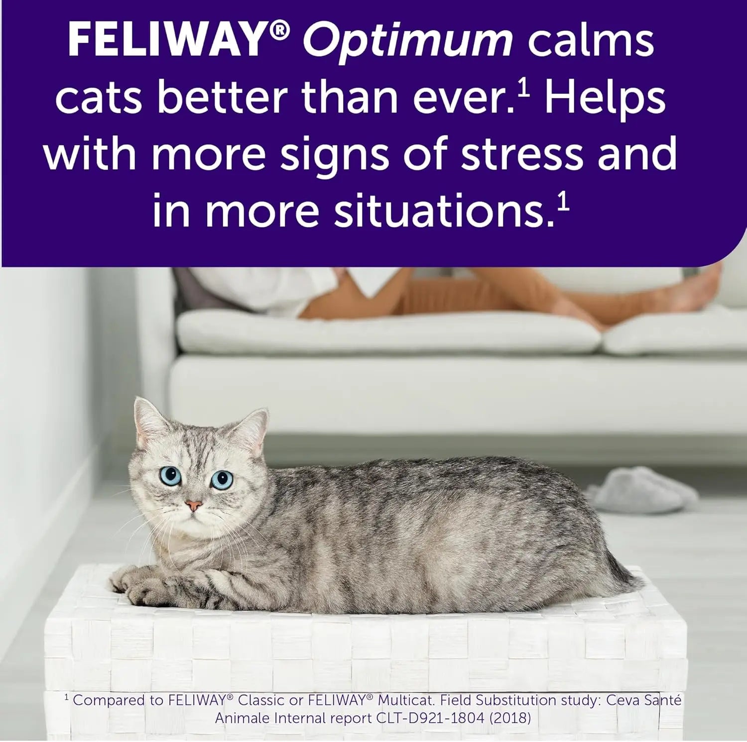 Feliway Optimum Cat Calming Diffuser Starter Kit, 48ml – 30-Day Stress Relief