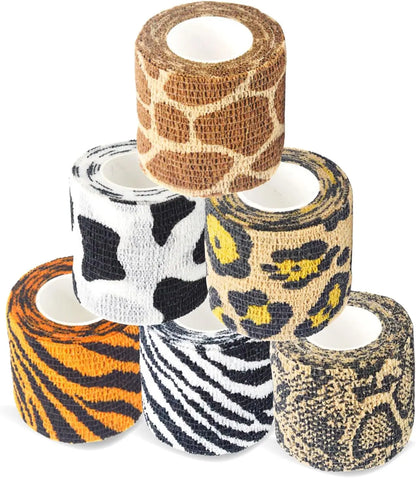 First Aid Self-Adhesive Pet Bandage Wrap 6-Pack – 2" x 5 Yards for Dogs & Cats Animals 2 Inch (Pack Of 6)