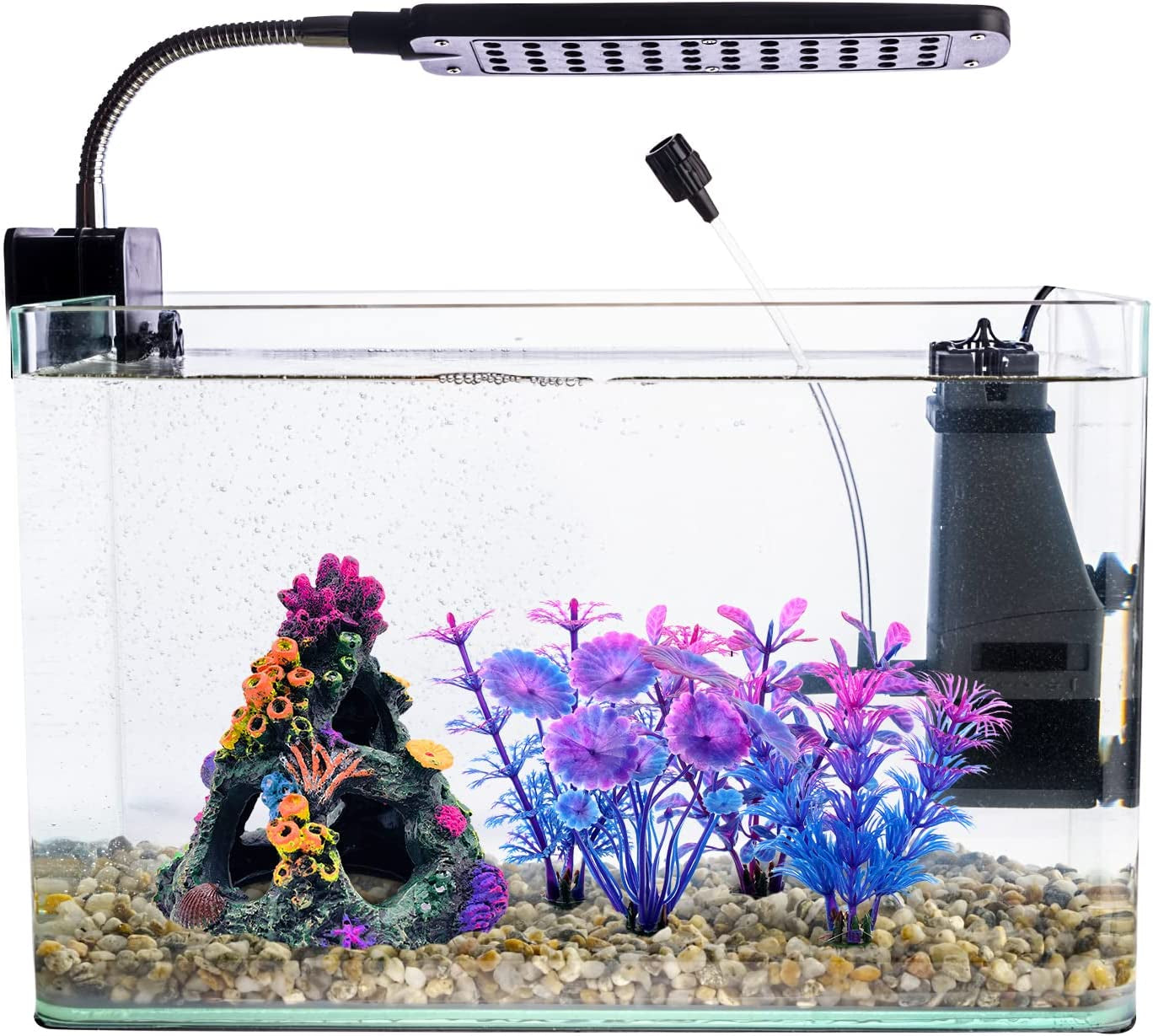 Fish Tank Decoration Coral Reef Set Aquarium Ornament Cave Plants Betta Decor
