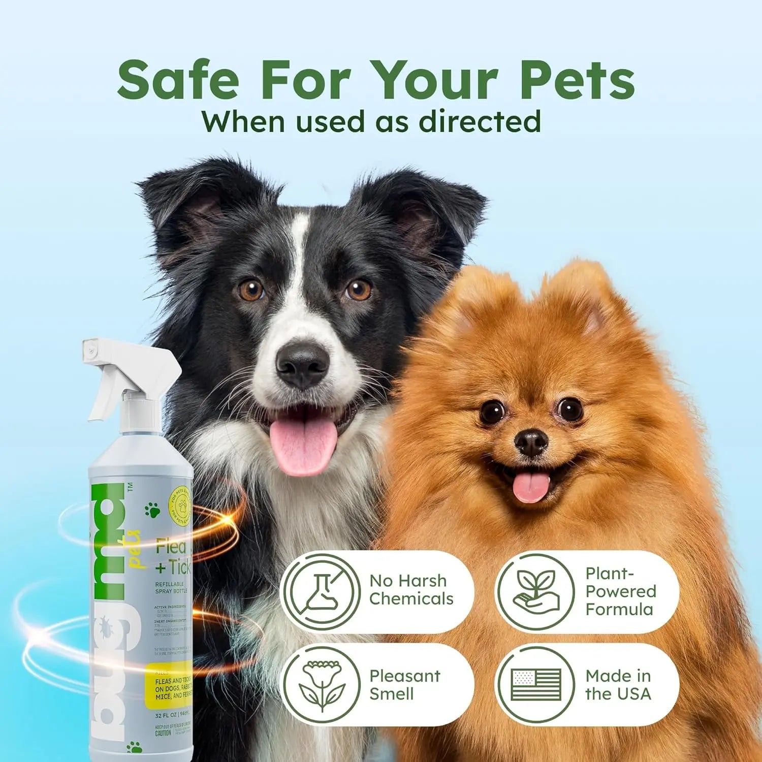 Flea & Tick Concentrate Starter Pack (3.7oz, 2-Pack) – Natural Essential Oil Formula for Dogs & Pets, Controls Fleas, Ticks & Mites