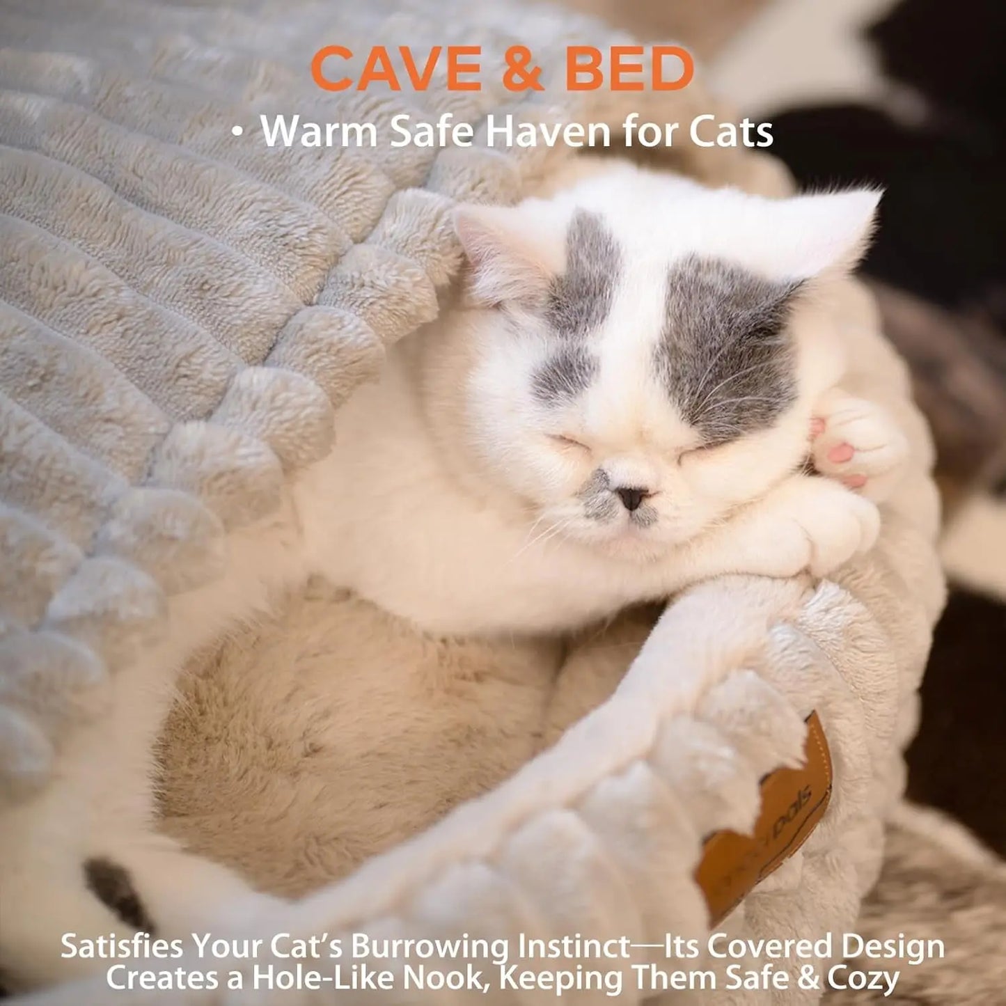 Fluffy Round Soft Cat Bed – Washable Plush Pet Bed for Cats & Small Dogs