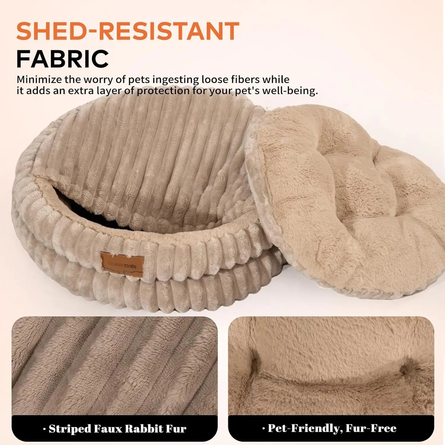 Fluffy Round Soft Cat Bed – Washable Plush Pet Bed for Cats & Small Dogs