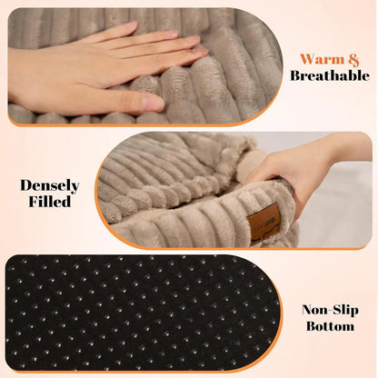 Fluffy Round Soft Cat Bed – Washable Plush Pet Bed for Cats & Small Dogs