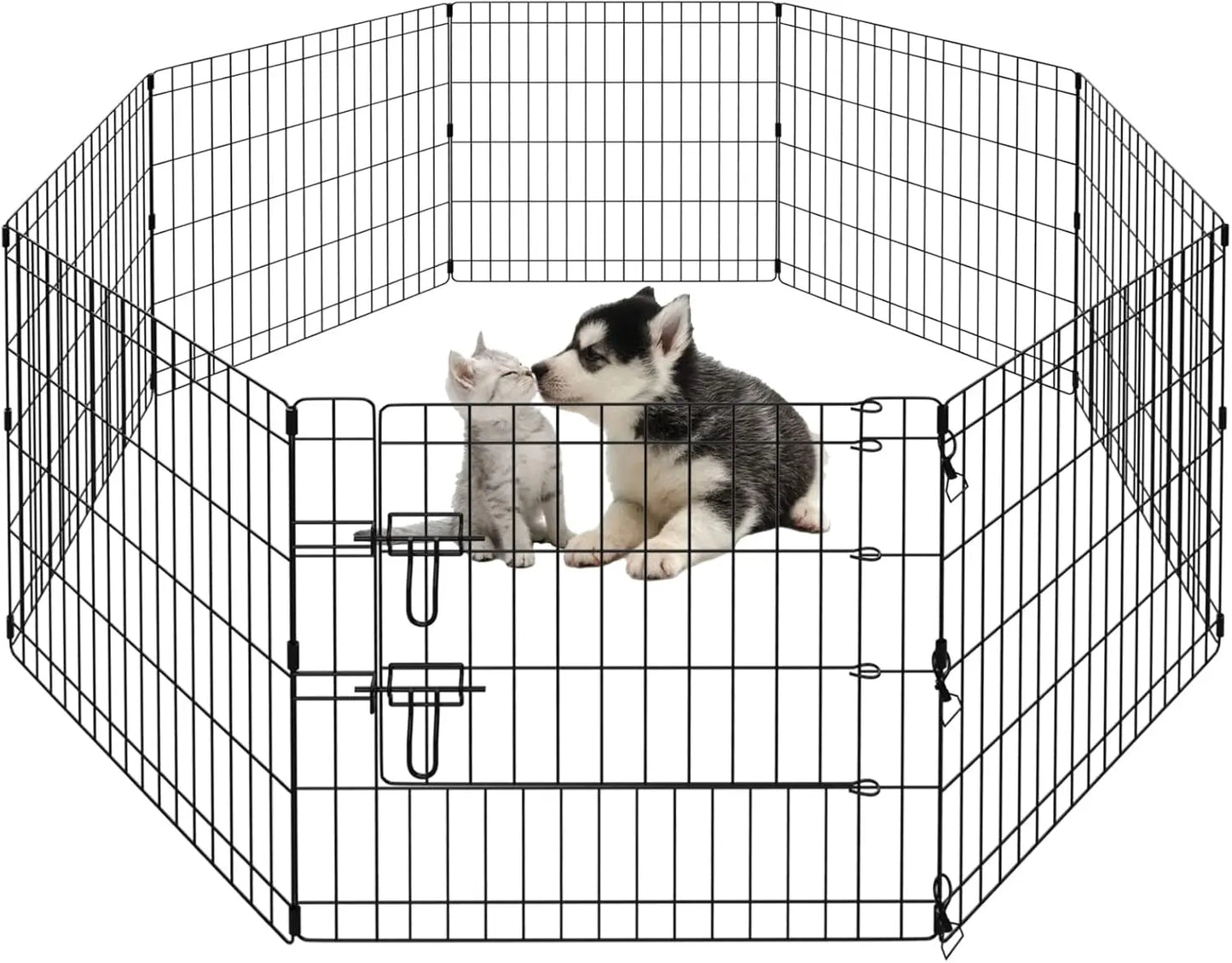 Foldable Dog Playpen – Indoor/Outdoor Metal Exercise Fence for Pets & Puppies