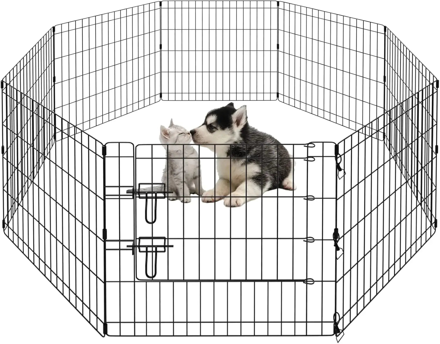 Foldable Dog Playpen – Indoor/Outdoor Metal Exercise Fence for Pets & Puppies