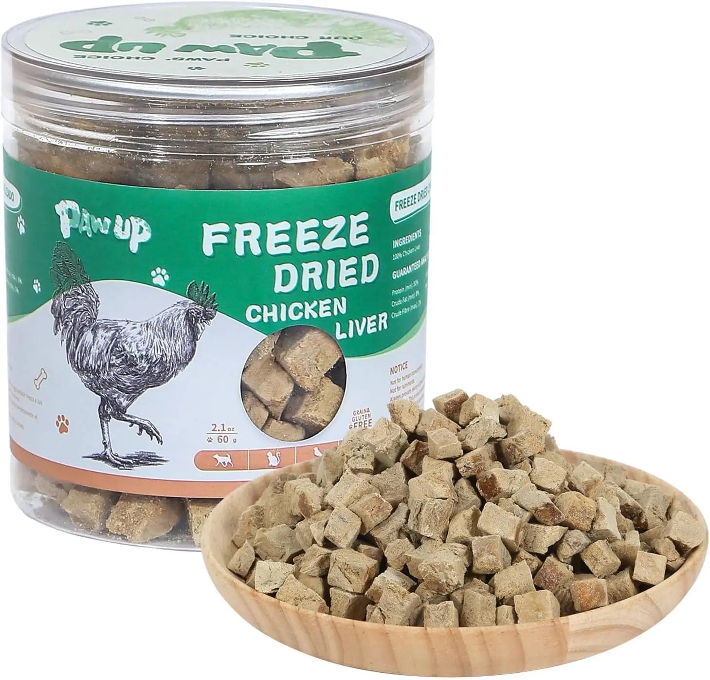 Freeze Dried Chicken Liver & Heart Dog & Cat Treats 2.1oz Grain Free