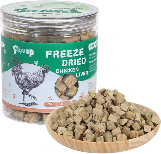 Freeze Dried Chicken Liver & Heart Dog & Cat Treats 2.1oz Grain Free