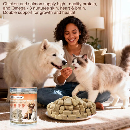 Freeze Dried Chicken Salmon Dog Cat Treats 98% Meat Grain Free