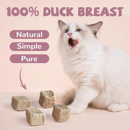 Freeze Dried Duck Dog & Cat Treats High Protein Grain Free Raw Food Topper 4.6oz