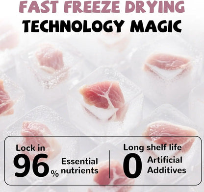 Freeze Dried Duck Dog & Cat Treats High Protein Grain Free Raw Food Topper 4.6oz