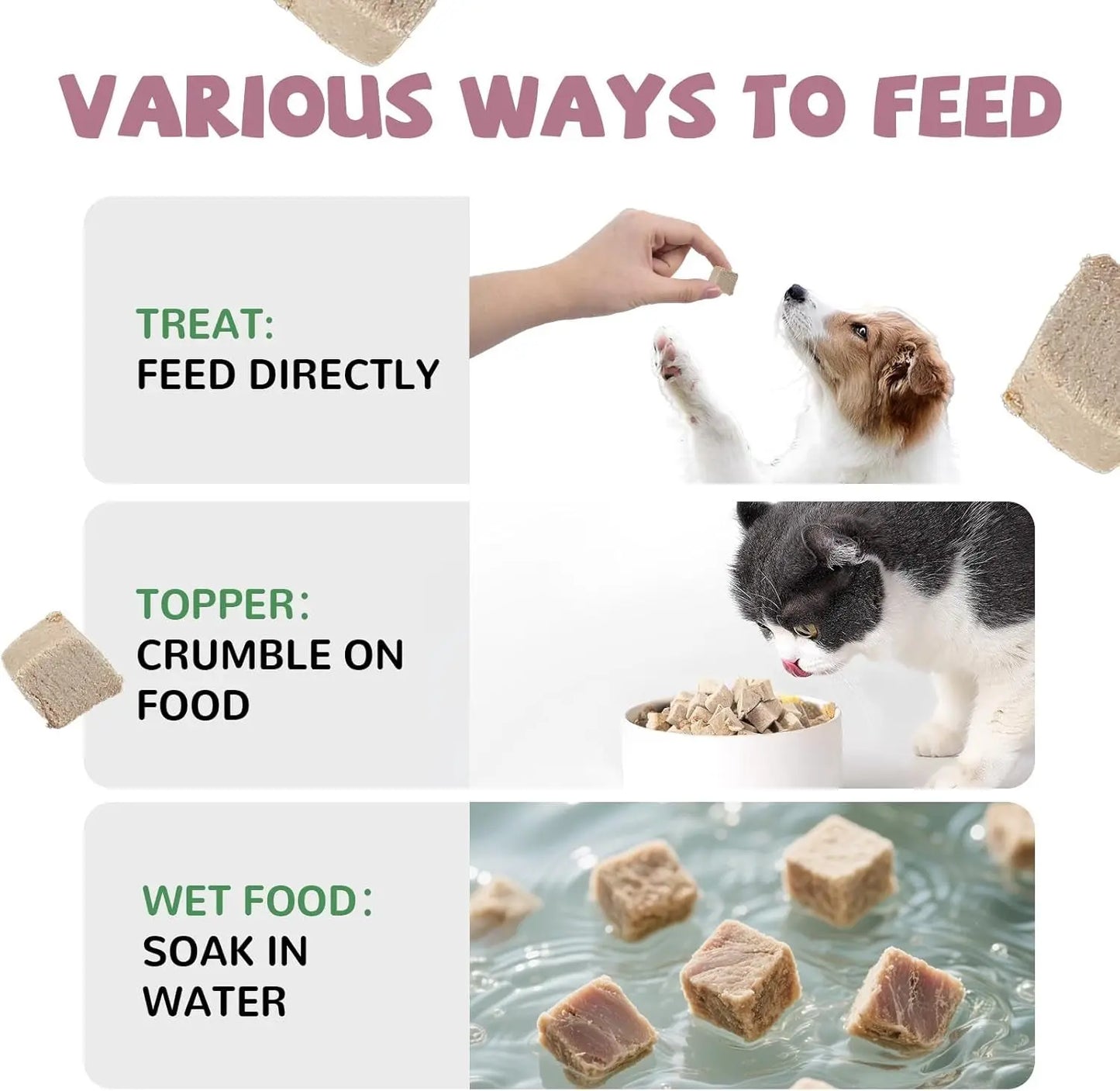 Freeze Dried Duck Dog & Cat Treats High Protein Grain Free Raw Food Topper 4.6oz