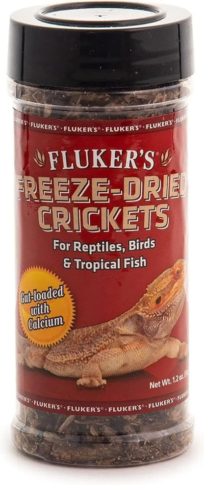 Freeze Dried Insects 1.2oz Crickets Shrimp Grasshoppers- Reptile & Bird Treat Crickets, 1.2Oz