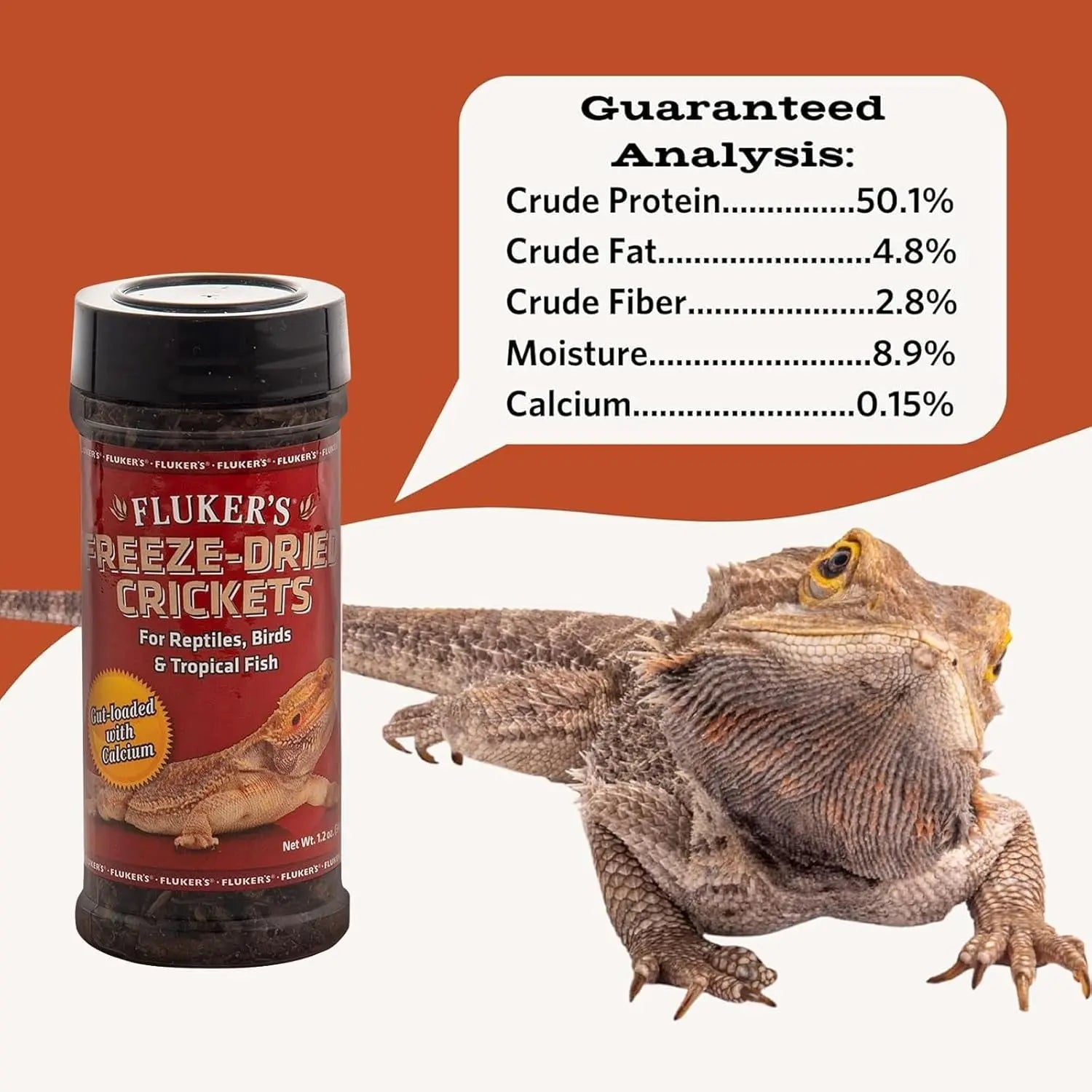 Freeze Dried Insects 1.2oz Crickets Shrimp Grasshoppers- Reptile & Bird Treat