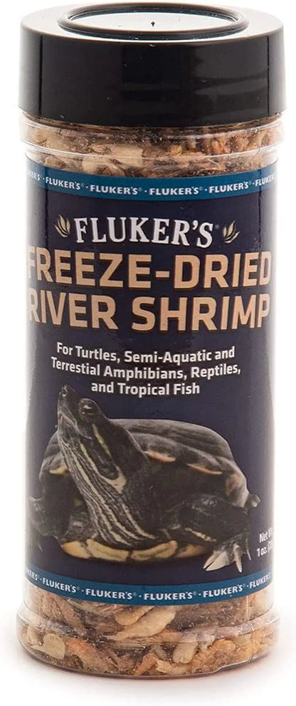 Freeze Dried Insects 1.2oz Crickets Shrimp Grasshoppers- Reptile & Bird Treat River Shrimp, 1Oz