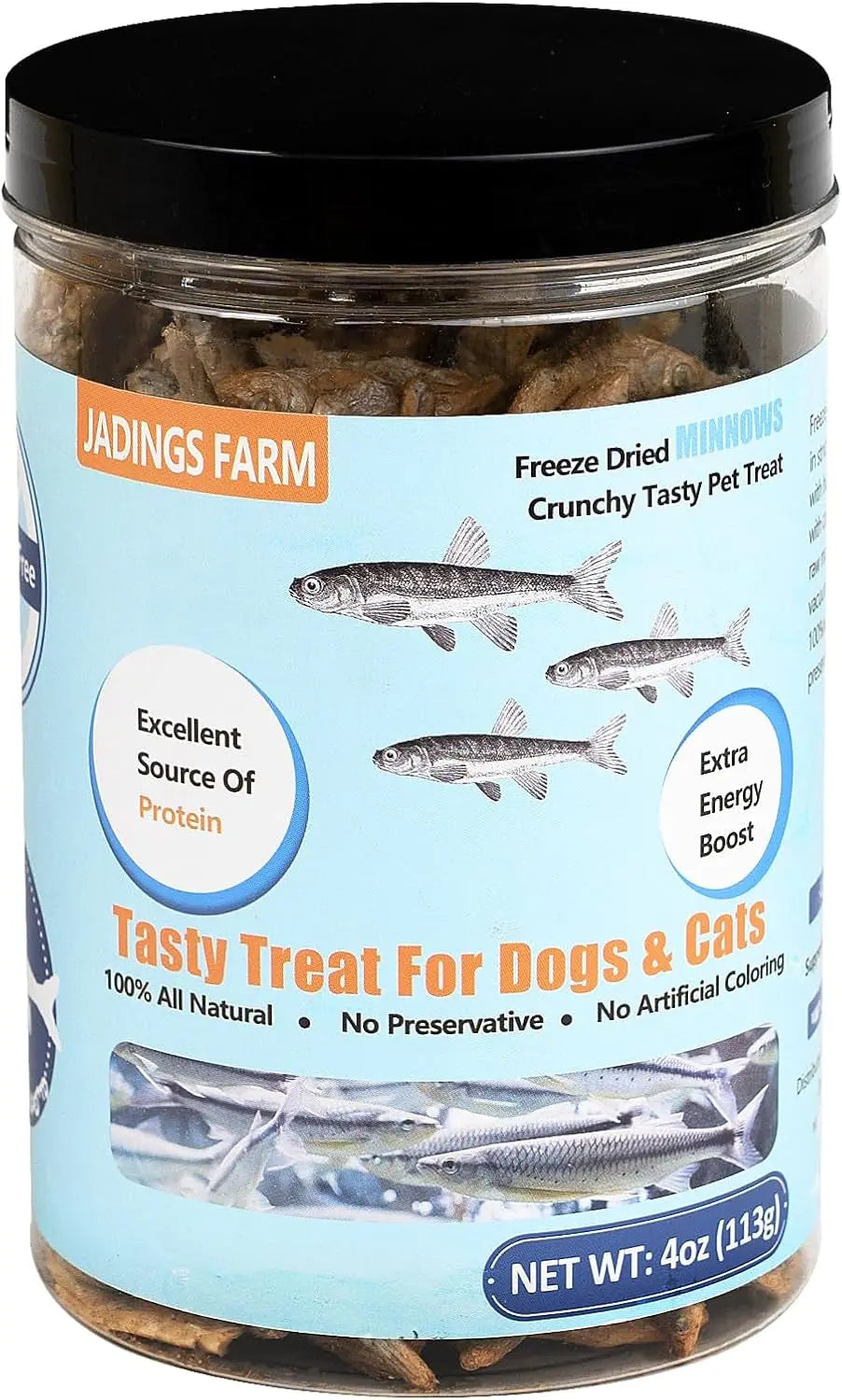 Freeze Dried Minnows Dog & Cat Treats 4oz 6.5oz 100% Natural