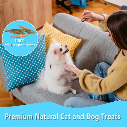 Freeze Dried Minnows Dog & Cat Treats 4oz 6.5oz 100% Natural