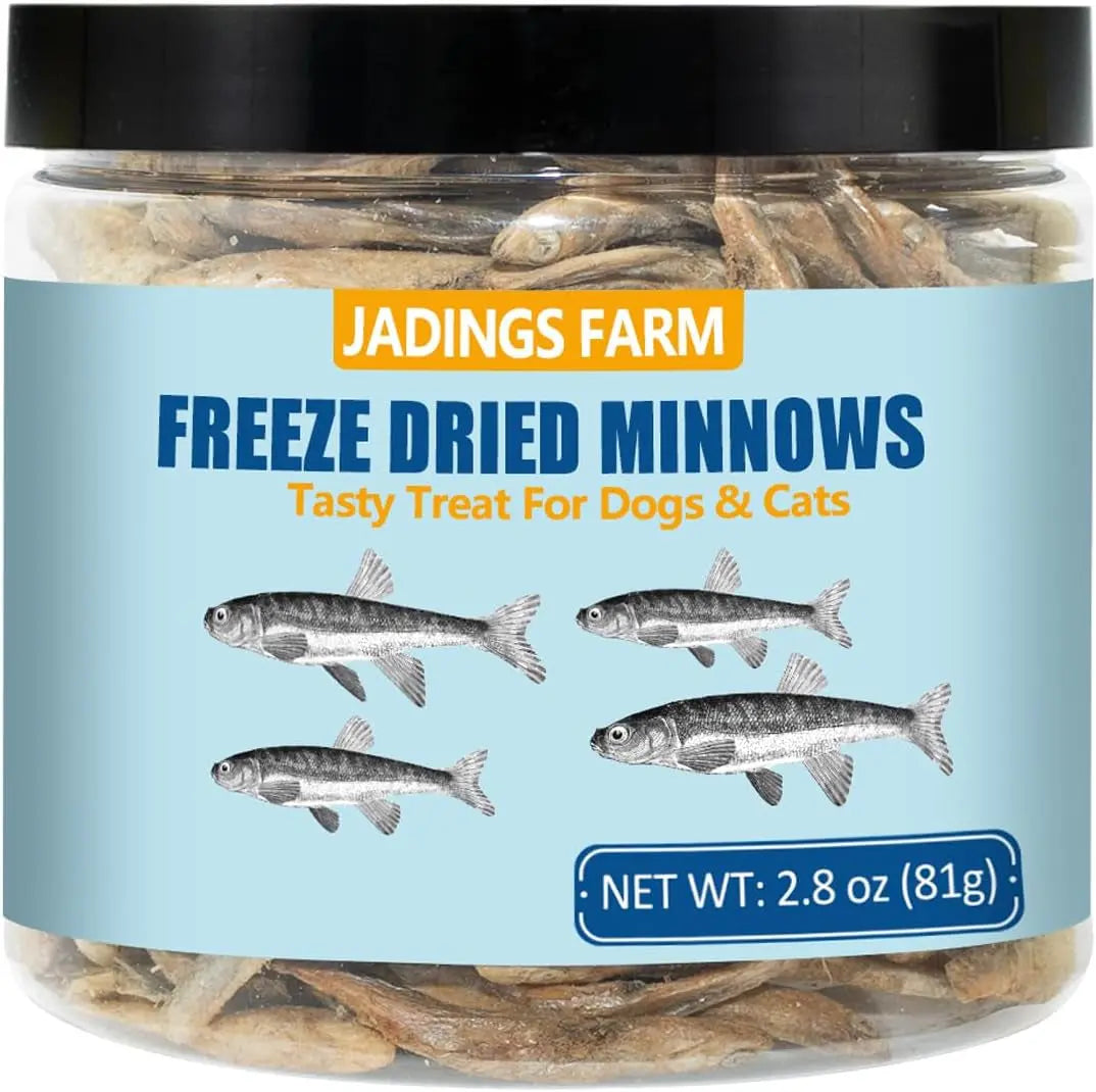 Freeze Dried Minnows Dog & Cat Treats 4oz 6.5oz 100% Natural
