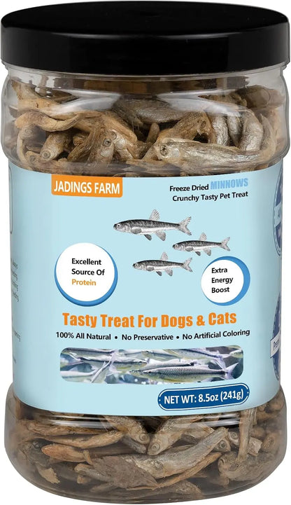 Freeze Dried Minnows Dog & Cat Treats 4oz 6.5oz 100% Natural