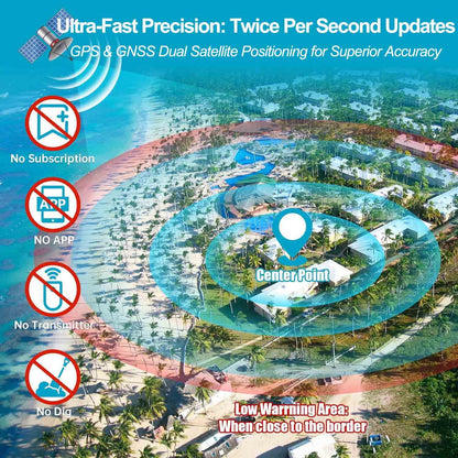 GPS Wireless Dog Fence, Waterproof Electric Collar, 3 Modes, 2200yd Range