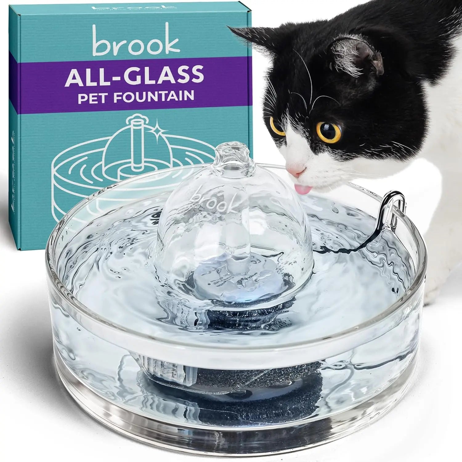 Glass Pet Fountain 90Oz – Automatic Small Dog & Cat Water Fountain Default Title
