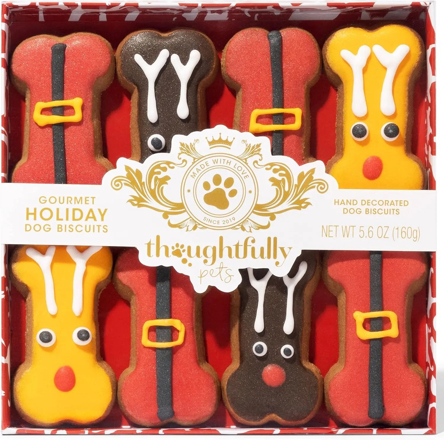 Gourmet Holiday Dog Cookies Gift Set | 8 Hand-Decorated Human-Grade Biscuits Default Title