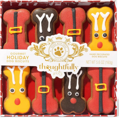 Gourmet Holiday Dog Cookies Gift Set | 8 Hand-Decorated Human-Grade Biscuits Default Title