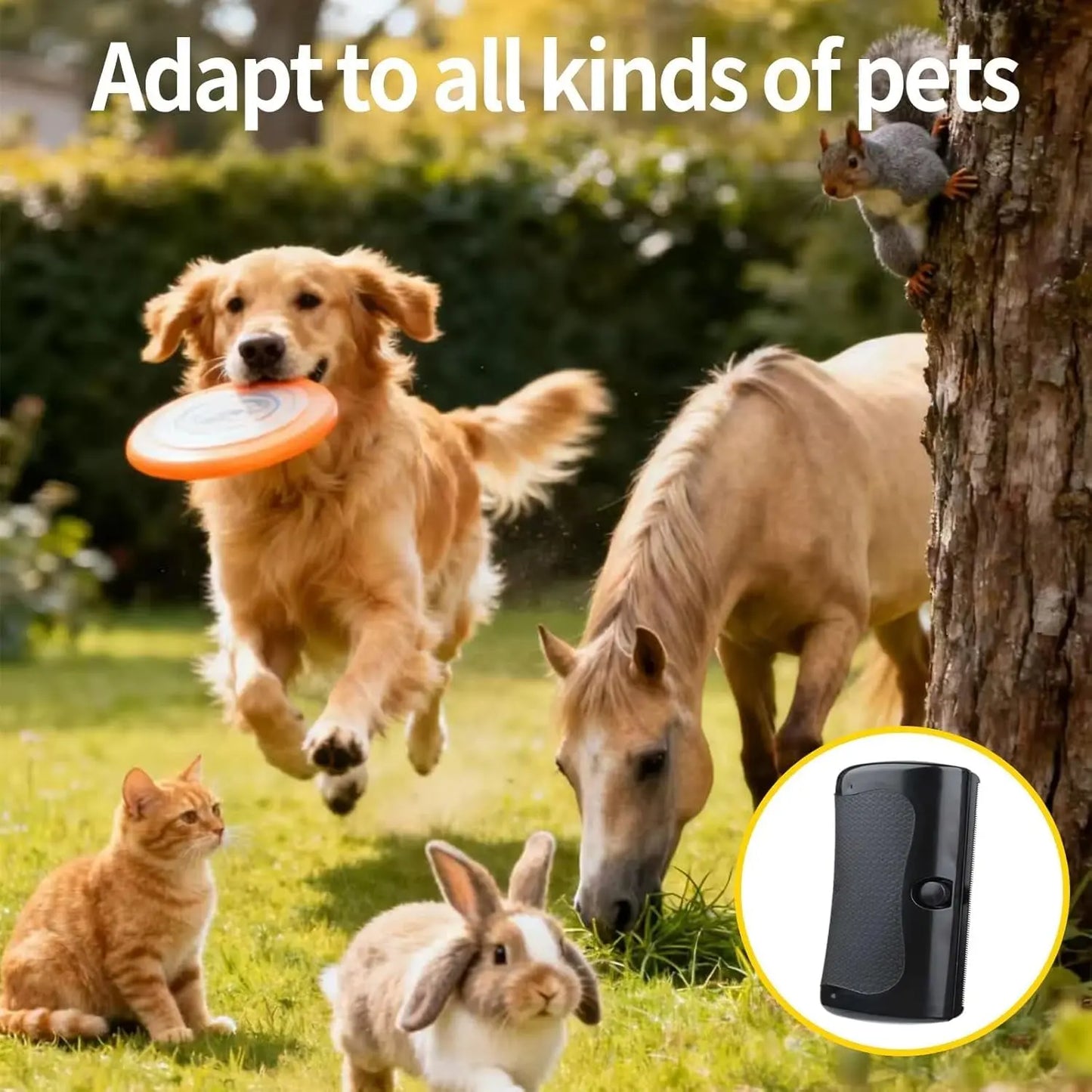 Groom Pro Deshedding Brush – Pet Hair Removal Tool for Dogs, Cats & Small Pets