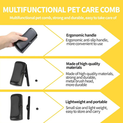 Groom Pro Deshedding Brush – Pet Hair Removal Tool for Dogs, Cats & Small Pets
