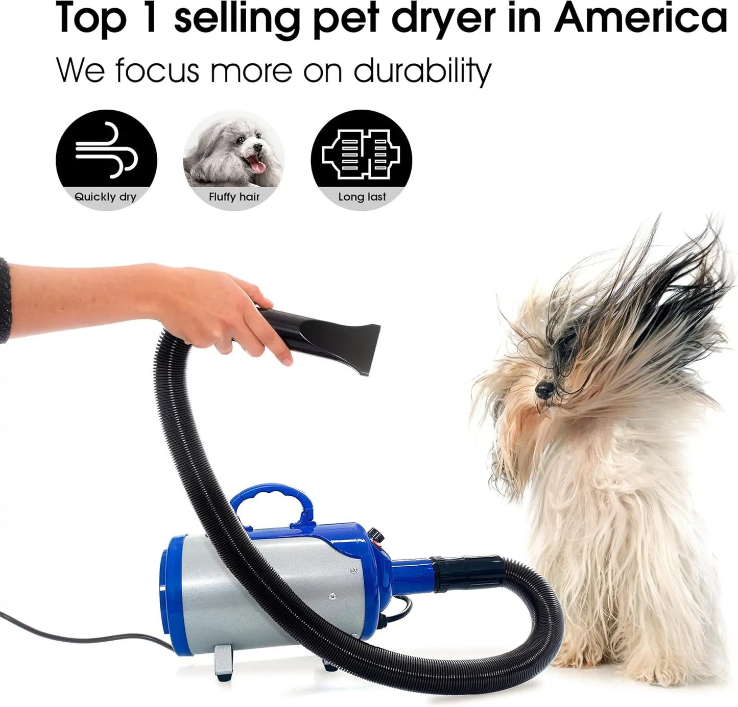 Groomer Partner 2400W Pet Hair Dryer with Heater – Dog Grooming Blower