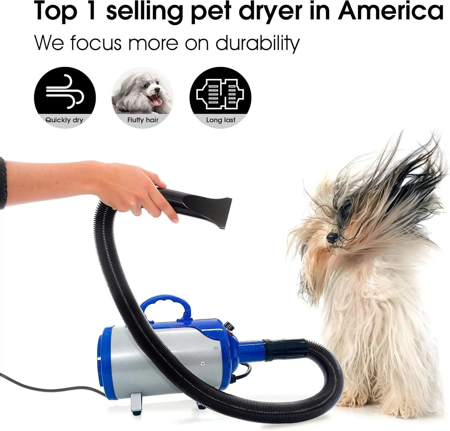 Groomer Partner 2400W Pet Hair Dryer with Heater – Dog Grooming Blower