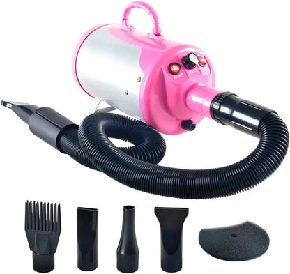 Groomer Partner 2400W Pet Hair Dryer with Heater – Dog Grooming Blower Pink