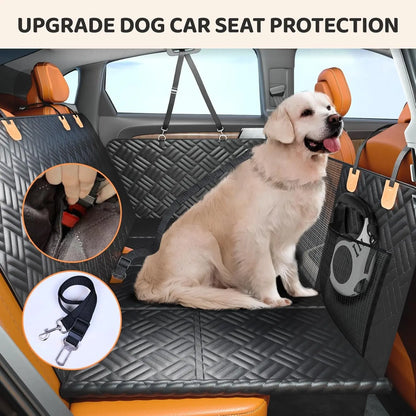 Hard Bottom Dog Car Seat Cover Hammock for Back Seat SUV Truck