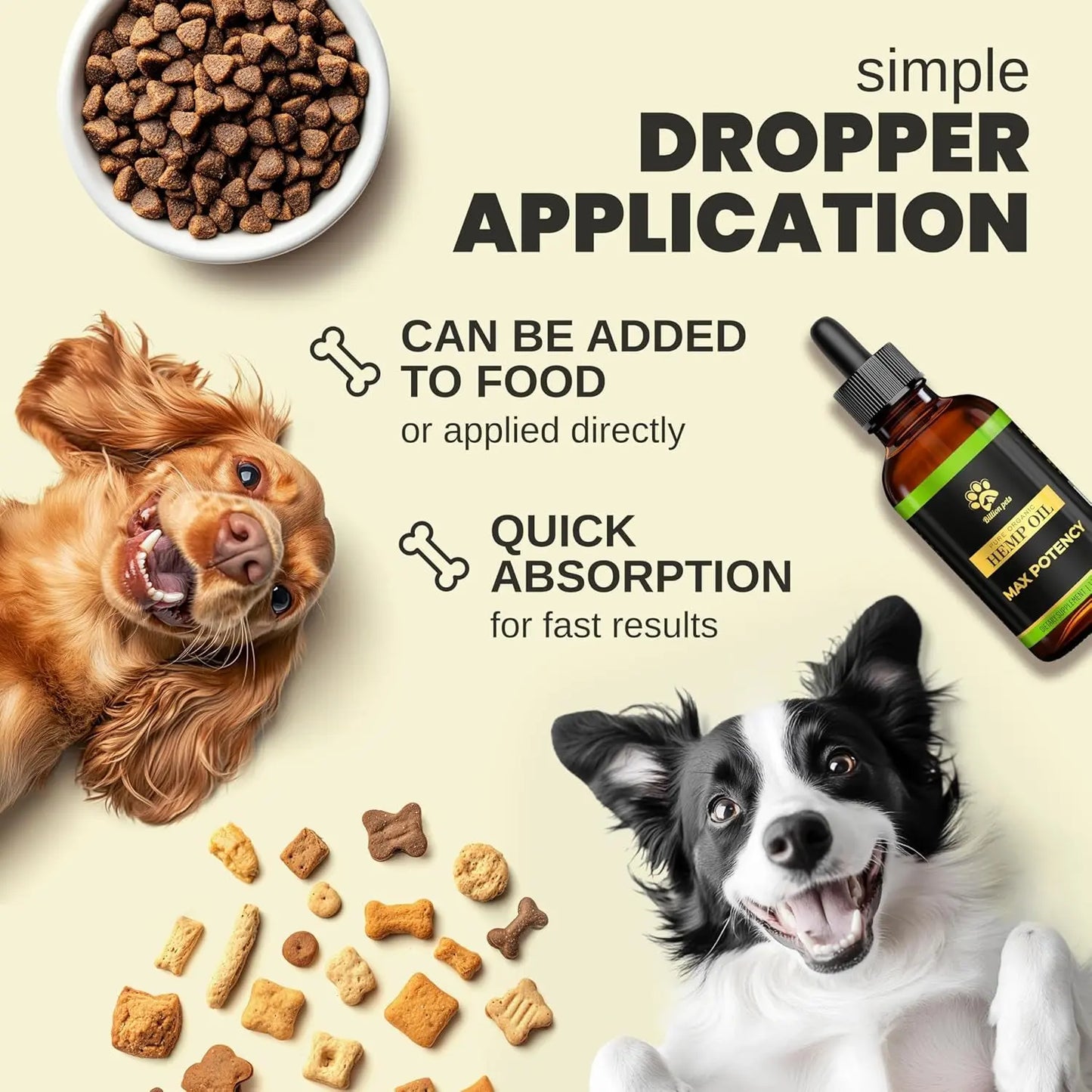 Hemp Oil Calming Drops for Dogs & Cats – Anxiety, Pain & Joint Support
