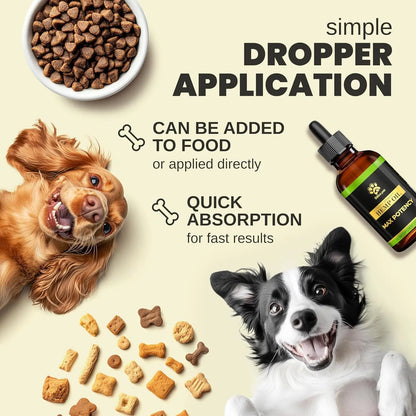 Hemp Oil Calming Drops for Dogs & Cats – Anxiety, Pain & Joint Support