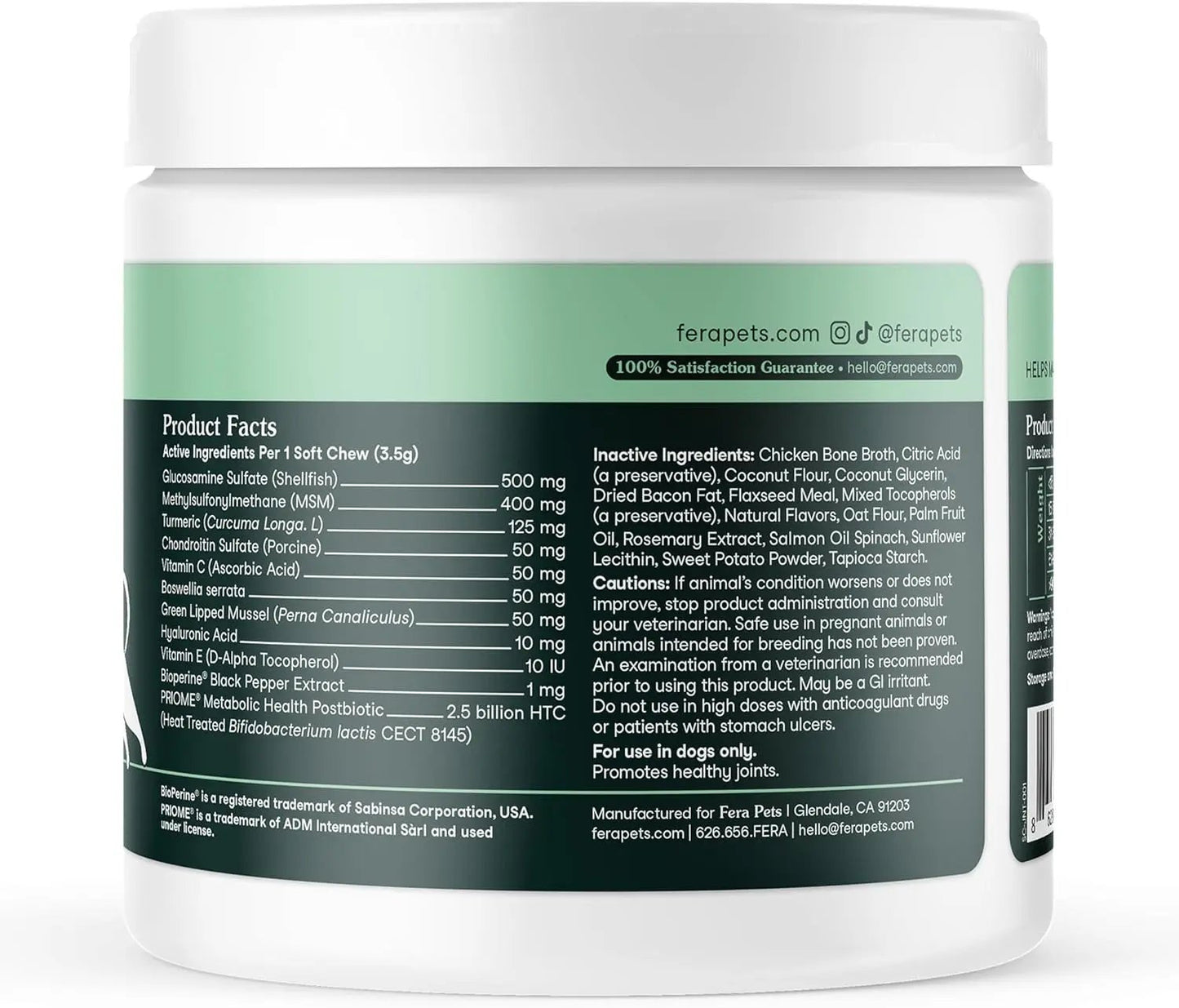 Hip & Joint Supplement for Dogs – 90 Soft Chews, Glucosamine & MSM