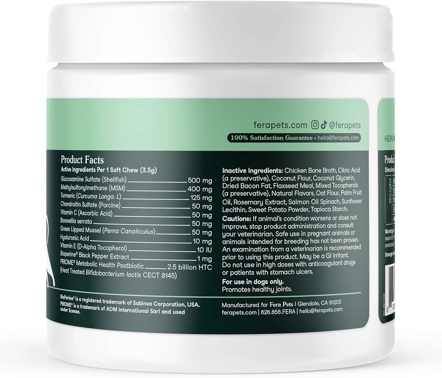 Hip & Joint Supplement for Dogs – 90 Soft Chews, Glucosamine & MSM