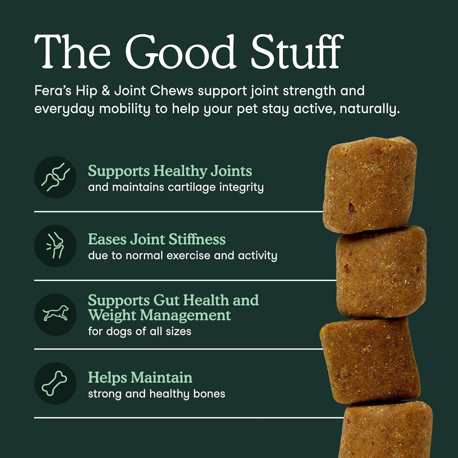 Hip & Joint Supplement for Dogs – 90 Soft Chews, Glucosamine & MSM