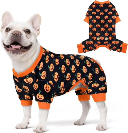 Holiday Dog Pajamas – Soft Stretchy 4-Leg Pet PJs for Dogs 00 Halloween