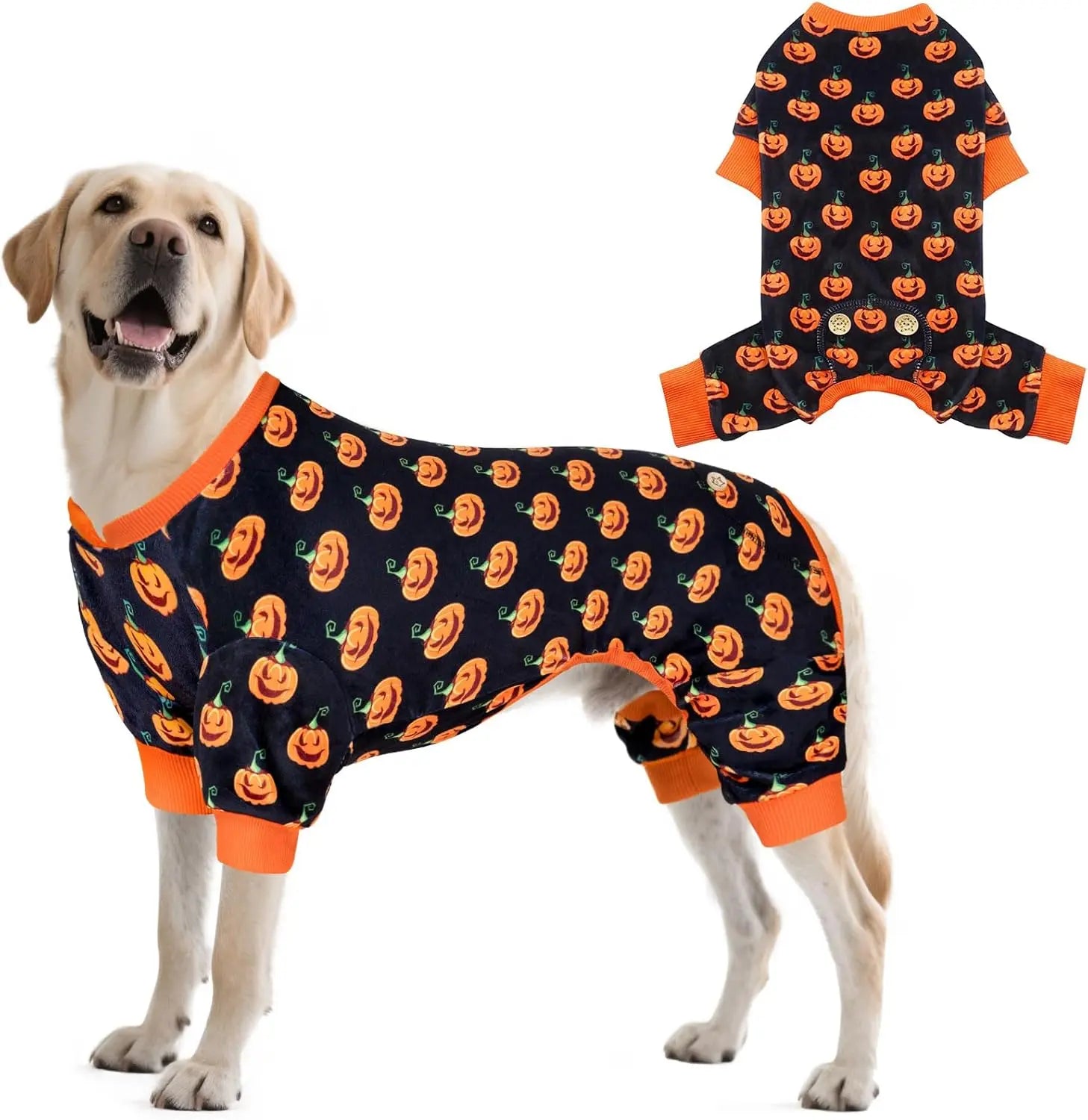 Holiday Dog Pajamas – Soft Stretchy 4-Leg Pet PJs for Dogs 00 Halloween