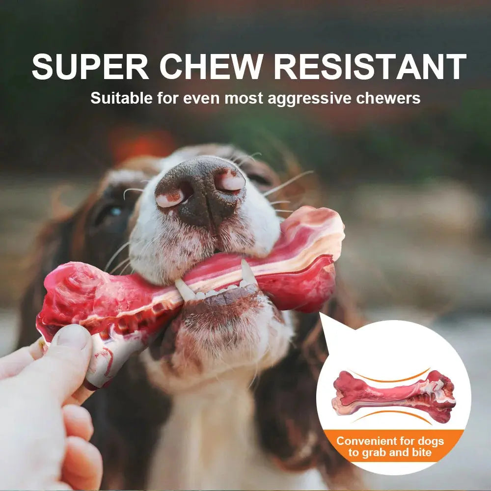 Indestructible Dog Chew Toy – For Aggressive Chewers, Beef Flavor & Teeth Cleaning