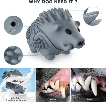 Indestructible Dog Chew Toy for Aggressive Chewers Squeaky 100% Natural Rubber