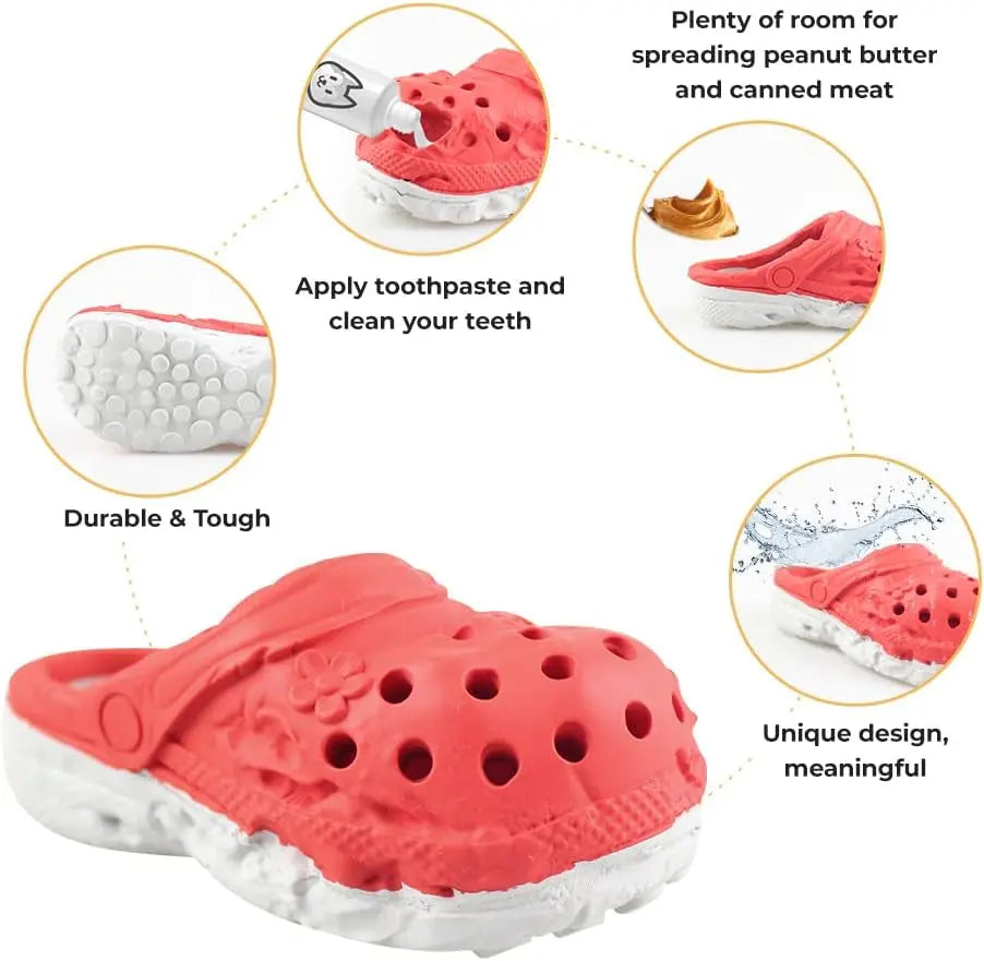 Indestructible Dog Shoe Chew Toy for Aggressive Chewers Rubber