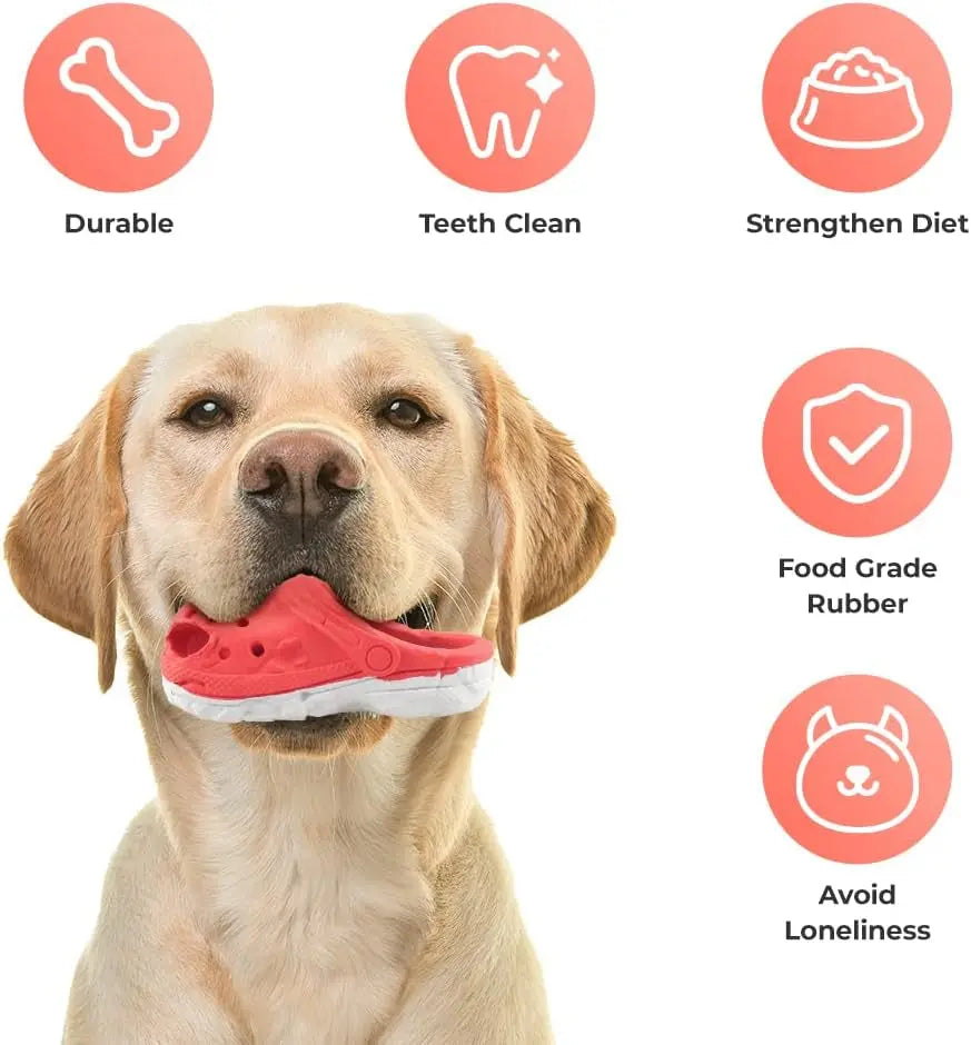 Indestructible Dog Shoe Chew Toy for Aggressive Chewers Rubber