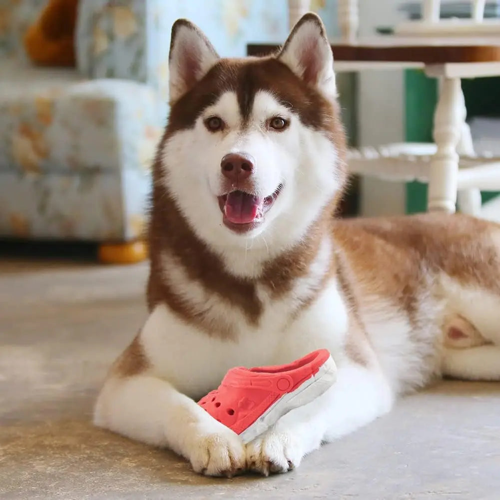 Indestructible Dog Shoe Chew Toy for Aggressive Chewers Rubber