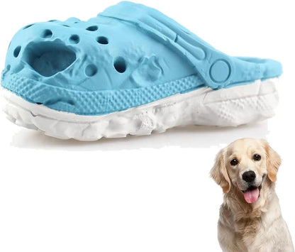 Indestructible Dog Shoe Chew Toy for Aggressive Chewers Rubber Blue