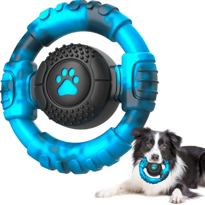 Indestructible Large Dog Toy for Aggressive Chewers Nylon Squeaky Mixed Blue