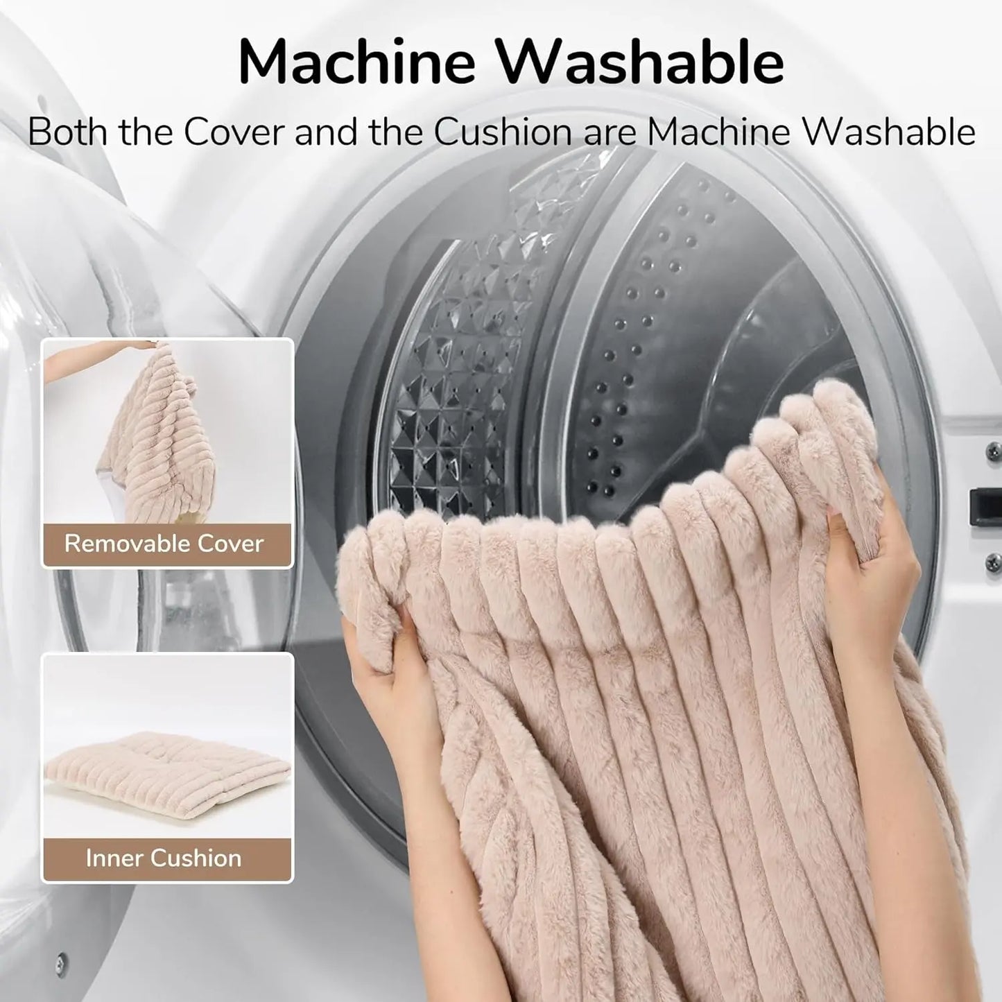 Indoor Cat & Small Dog House, Washable Cozy Cave Bed with Removable Pillow