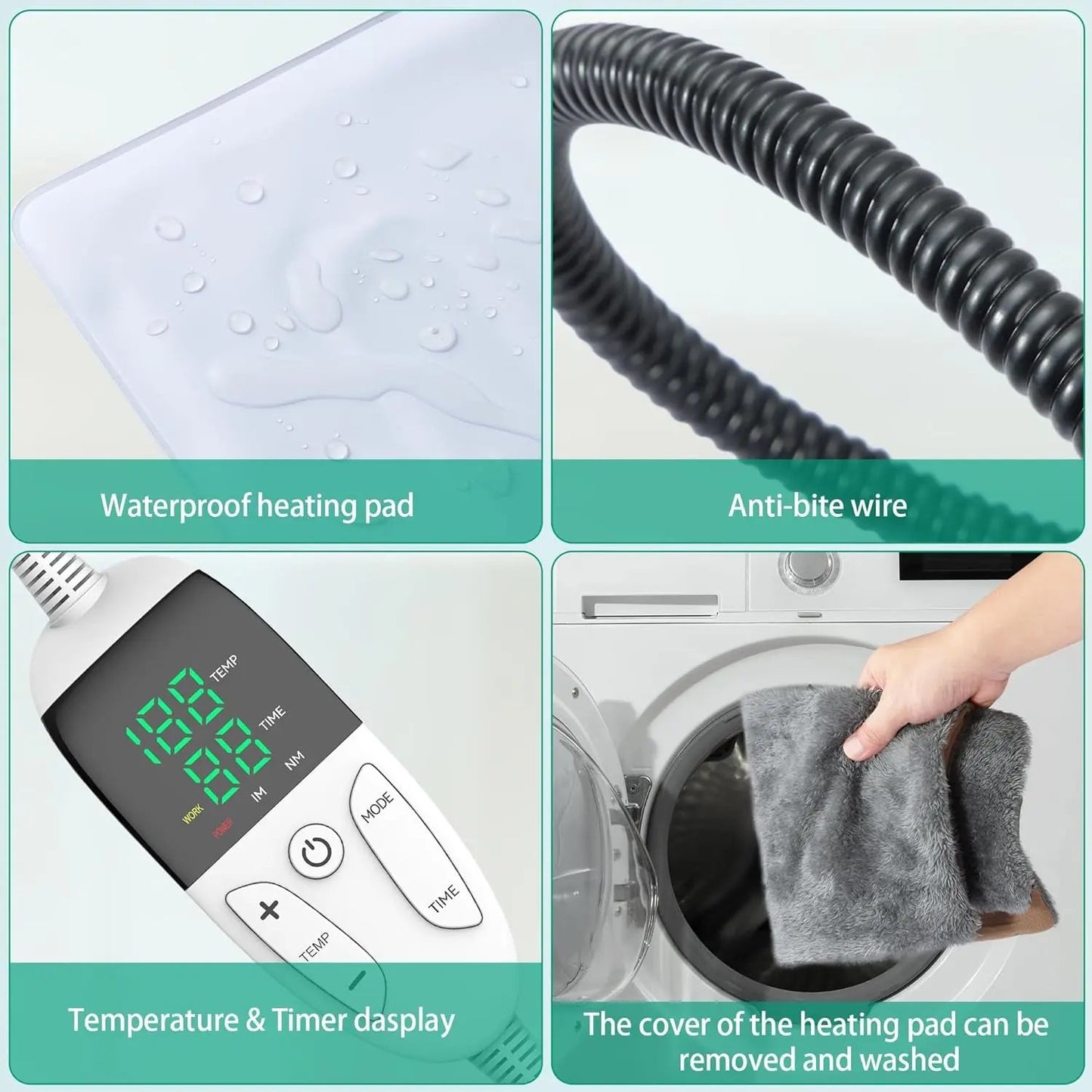 Indoor Heated Smart Cat Bed Cave with Auto Temperature Control, Washable