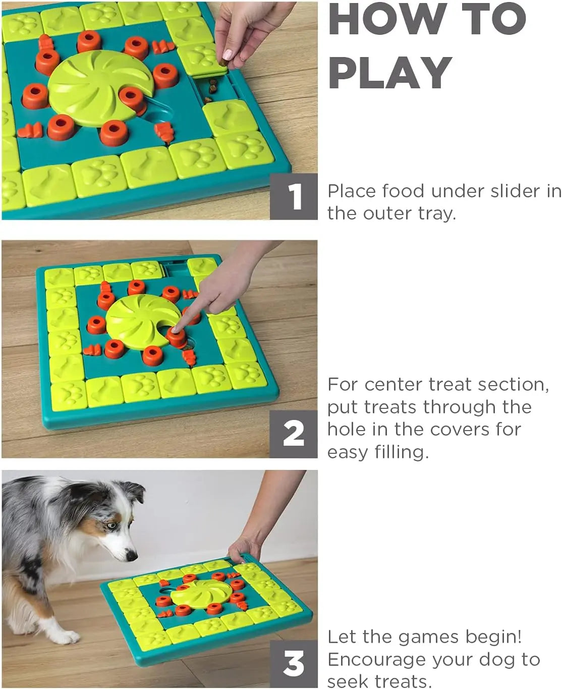 Interactive Dog Treat Toy Multi-Puzzle Level 4 Expert Enrichment