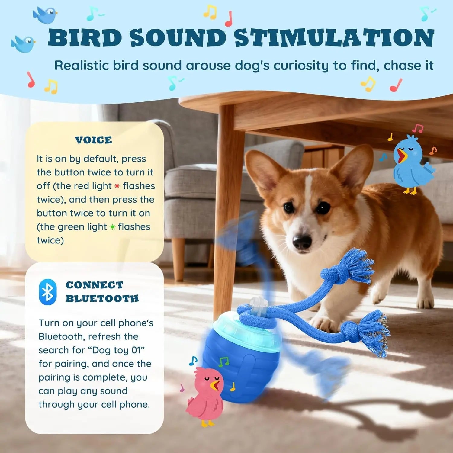 Interactive Motion Activated Dog Ball Rechargeable for Large Dogs